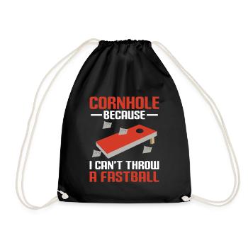 Cornhole Spieler Cornhole Sport Lustig Cornhole Be - Turnbeutel - Schwarz - Vorne