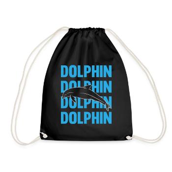 Style de typographie Dolphin Contour - Sac de sport léger - noir - Devant