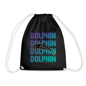 Style de typographie Dolphin Contour - Sac de sport léger - noir - Devant