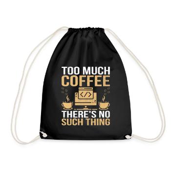 Coffee Coding Programmer Coder Developer Nerd Coff - Drawstring Bag - black - Front