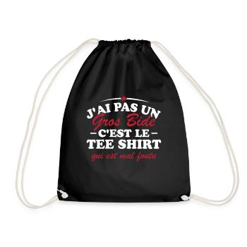 J'ai pas un gros bide - Sac de sport léger - noir - Devant