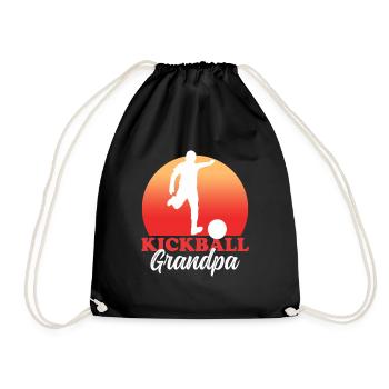 Kickball grand-père Kickballer Kickball joueur cadeau - Sac de sport léger - noir - Devant