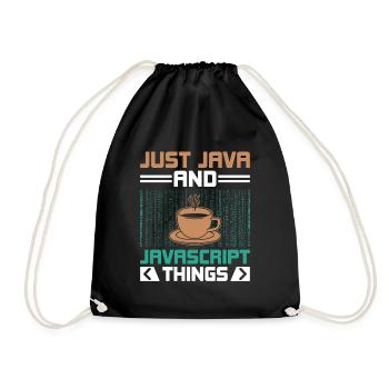 Coffee Coding Programmer Coder Developer Nerd Coff - Drawstring Bag - black - Front