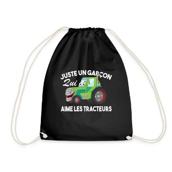 Juste Un Garçon Qui Aime Les Tracteurs Agriculteur - Sac de sport léger - noir - Devant