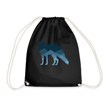 Geist des Waldes - Fuchs Silhouette - Turnbeutel - Schwarz - Vorne
