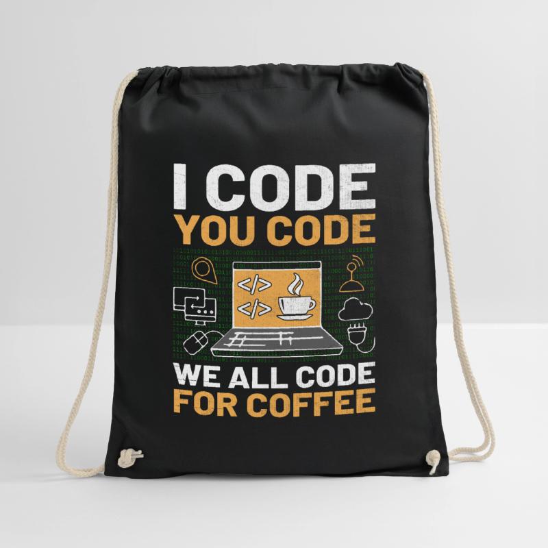 Café Codage Programmeur Codeur Développeur Nerd Coff Sac de sport léger