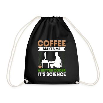 Café Codage Programmeur Codeur Développeur Nerd Coff - Sac de sport léger - noir - Devant