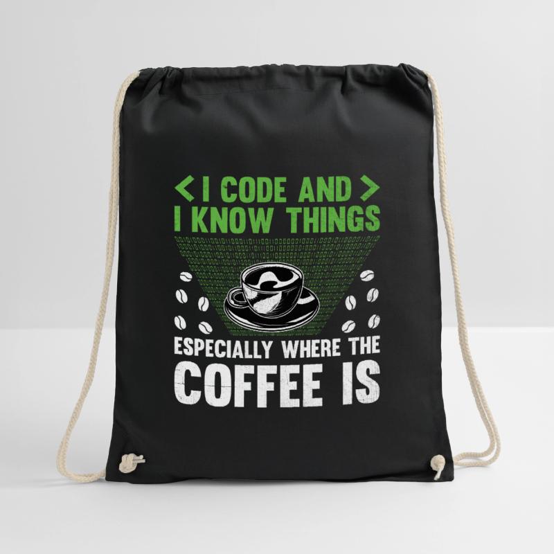 Café Codage Programmeur Codeur Développeur Nerd Coff Sac de sport léger