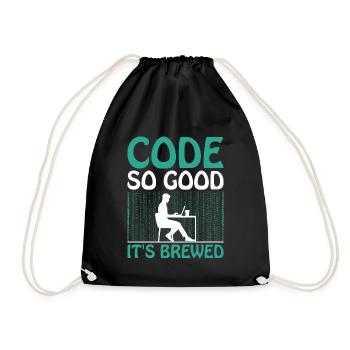 Kaffee-Codierung Programmierer Programmierer Entwickler Nerd Coff - Turnbeutel - Schwarz - Vorne