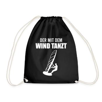 Danseuse du vent - âme de surfeur - Sac de sport léger - noir - Devant