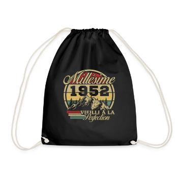 Millésime 1952, Cadeau D'anniversaire Vintage 1952 - Sac de sport léger - noir - Devant