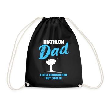 Cool Biathlon Dad Unique - Drawstring Bag - black - Front