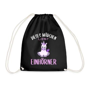 Filles et licornes - Un amour magique - Sac de sport léger - noir - Devant