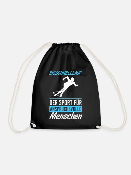 Eisschnelllauf für Kenner Geschenk - Turnbeutel - Schwarz