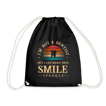 Je ne suis pas dentiste, mais je peux faire briller votre sourire - Sac de sport léger - noir - Devant