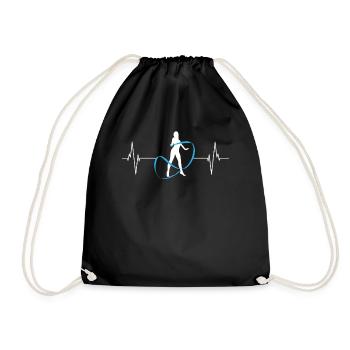 Heart of Gymnastics - Band & Rhythm - Drawstring Bag - black - Front