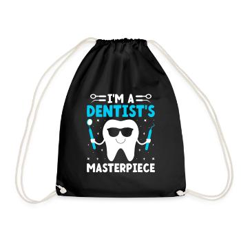 I'm A Dentist's Masterpiece Dentist Dental Dentist - Drawstring Bag - black - Front