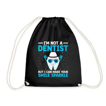 Je ne suis pas dentiste, mais je peux faire briller votre sourire - Sac de sport léger - noir - Devant