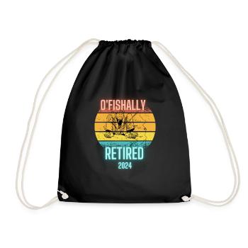 Ofishially wiederholt 2024 Retirenebt Fisherman Fish - Turnbeutel - Schwarz - Vorne