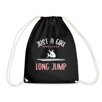 Long Jump Love - Drawstring Bag - black - Front