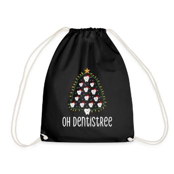 Oh Dentistree Weihnachten Zahnheilkunde Zahnärzte - Turnbeutel - Schwarz - Vorne