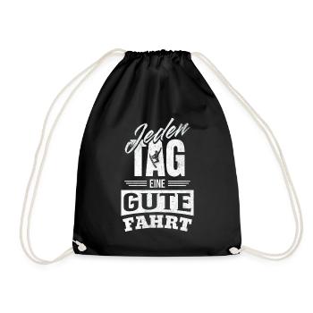 Jeden Tag eine gute Fahrt - Snowboarding Abenteuer - Turnbeutel - Schwarz - Vorne