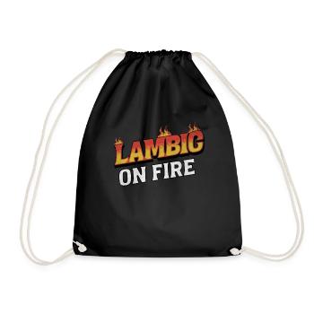 Lambic On Fire - Verses passionnés et bières artisanales - Sac de sport léger - noir - Devant