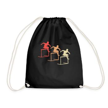 Colorful Obstacle Course Action Gift - Drawstring Bag - black - Front