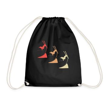 Colorful Masters of the Skies - Ski Freestyle Extravaganza - Drawstring Bag - black - Front