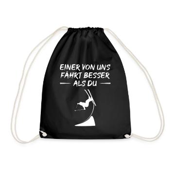 Elite on skis: Freestyle masterpiece - Drawstring Bag - black - Front