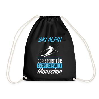 Elite Alpine Skiing Style Gift - Drawstring Bag - black - Front