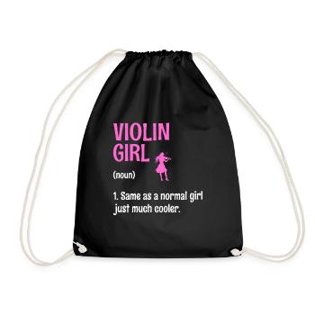 Violin Girl Same As A Normal Girl Juste Beaucoup Plus Cool - Sac de sport léger - noir - Devant