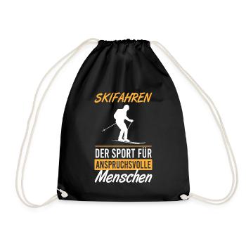 Cadeau pour les fans de ski exigeants - Sac de sport léger - noir - Devant
