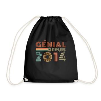 Génial Depuis 2014 Cadeau Retro Anniversaire - Sac de sport léger - noir - Devant