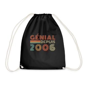 Génial Depuis 2006 Cadeau Retro Anniversaire - Sac de sport léger - noir - Devant