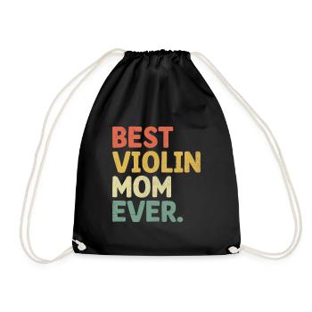 Beste Geige Mama aller Zeiten Geigerin Instrument Violinis - Turnbeutel - Schwarz - Vorne