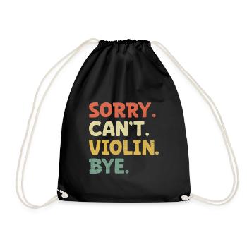 Désolé Can’t Violin Bye Violoniste Violoniste - Sac de sport léger - noir - Devant