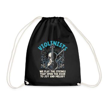 Violonistes Nous jouons Les cordes qui ouvrent la porte - Sac de sport léger - noir - Devant