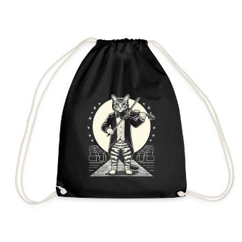 Chat Jouant Du Violon Instrument Violoniste Violon Vi - Sac de sport léger - noir - Devant