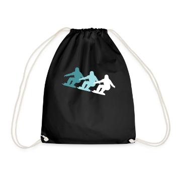 Colourful mix of slopes - gift - Drawstring Bag - black - Front