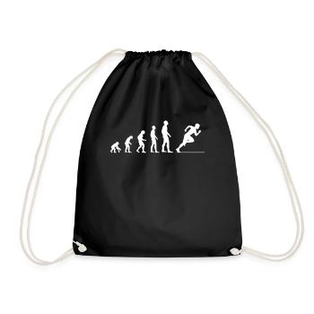Evolution Sprinter Geschenk - Turnbeutel - Schwarz - Vorne