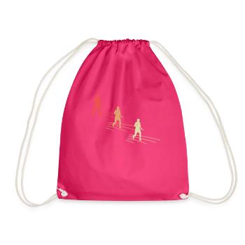 de course de relais coloré - Sac de sport léger - fuchsia - Devant
