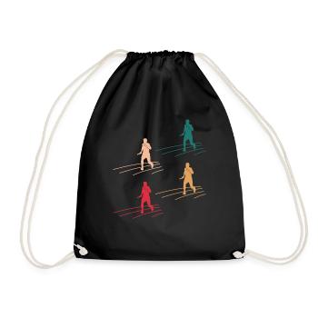 de course de relais coloré - Sac de sport léger - noir - Devant