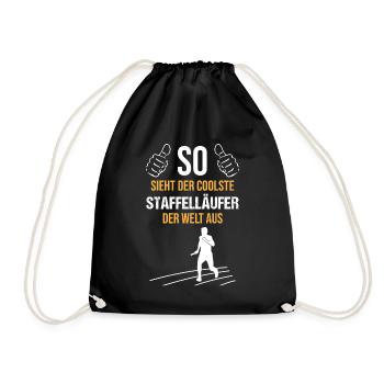 Coolest relay runner in the world - Drawstring Bag - black - Front