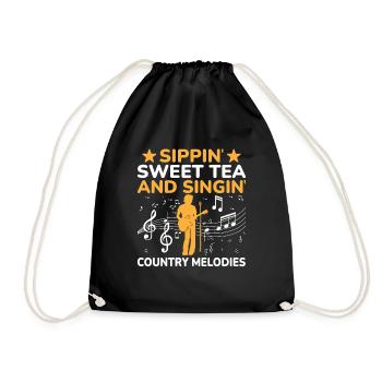 Comté Musique Vintage Amateur de musique Western Country C - Sac de sport léger - noir - Devant