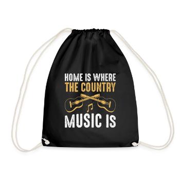 Comté Musique Vintage Amateur de musique Western Country C - Sac de sport léger - noir - Devant