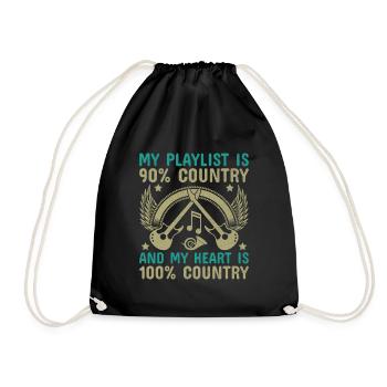 Comté Musique Vintage Amateur de musique Western Country C - Sac de sport léger - noir - Devant
