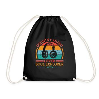 Comté Musique Vintage Amateur de musique Western Country C - Sac de sport léger - noir - Devant