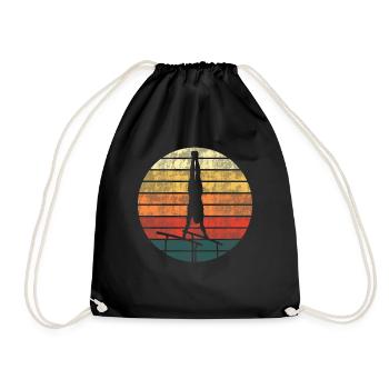 Gymnastics in the Sunset – Balance & Beauty - Drawstring Bag - black - Front