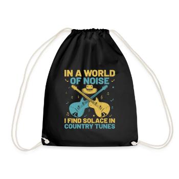 Comté Musique Vintage Amateur de musique Western Country C - Sac de sport léger - noir - Devant